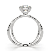 Tatiana Round Cut Solitaire Split Shank Engagement Ring Setting - Nivetta